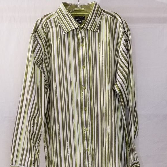 Oakley XXL SlimFit LS Yellow Green Brown Shirt